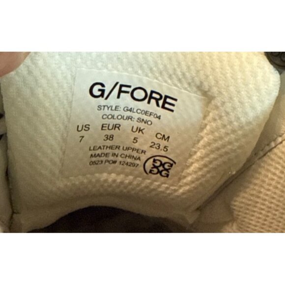 G/Fore Cap Toe Gallivanter Women's Golf Shoes Size 7 US 38 EUR White Silver New - Picture 7 of 7